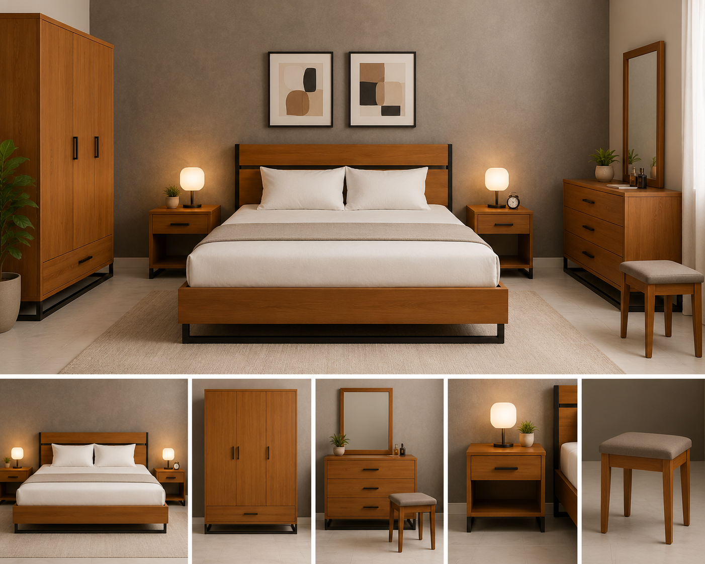 Classic wooden bedroom set in Rawalpindi
