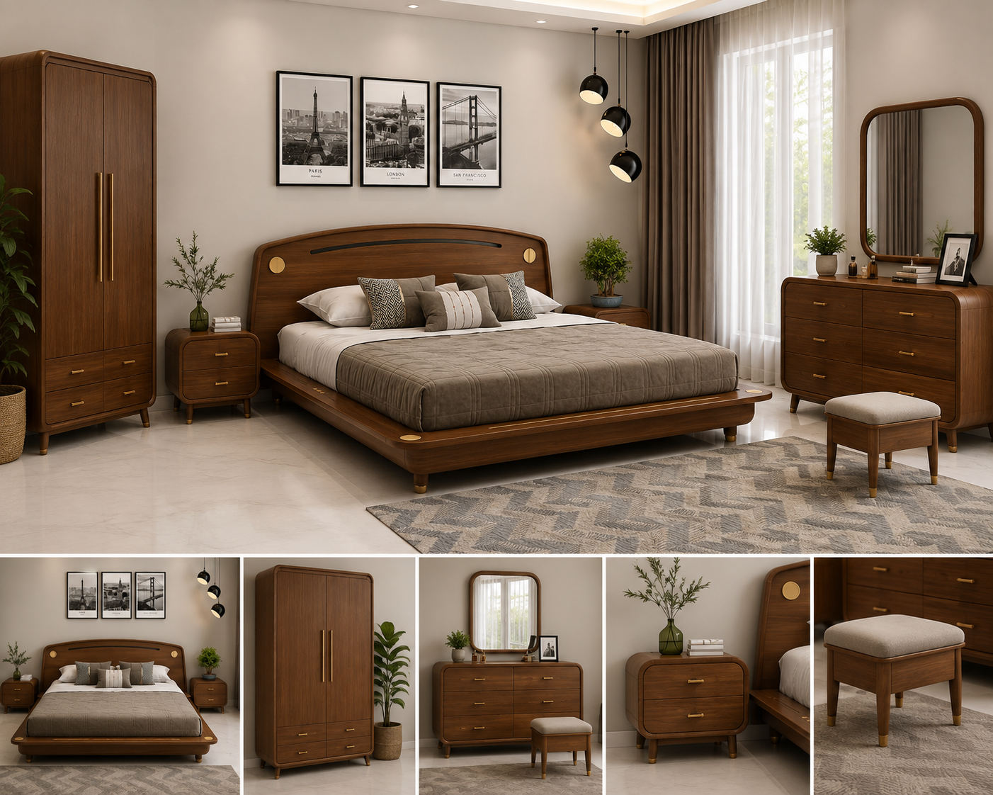 Contemporary bedroom furniture set in Islamabad